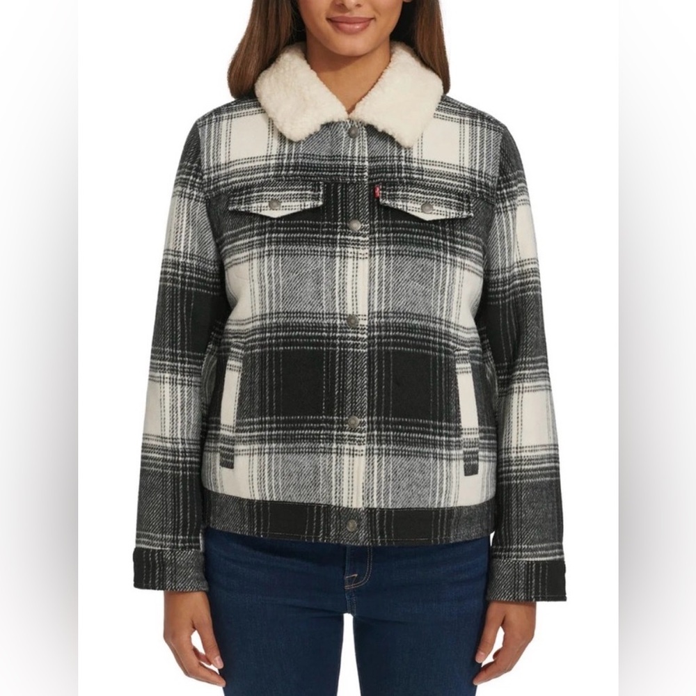 Levi’s Plaid Sherpa Jacket